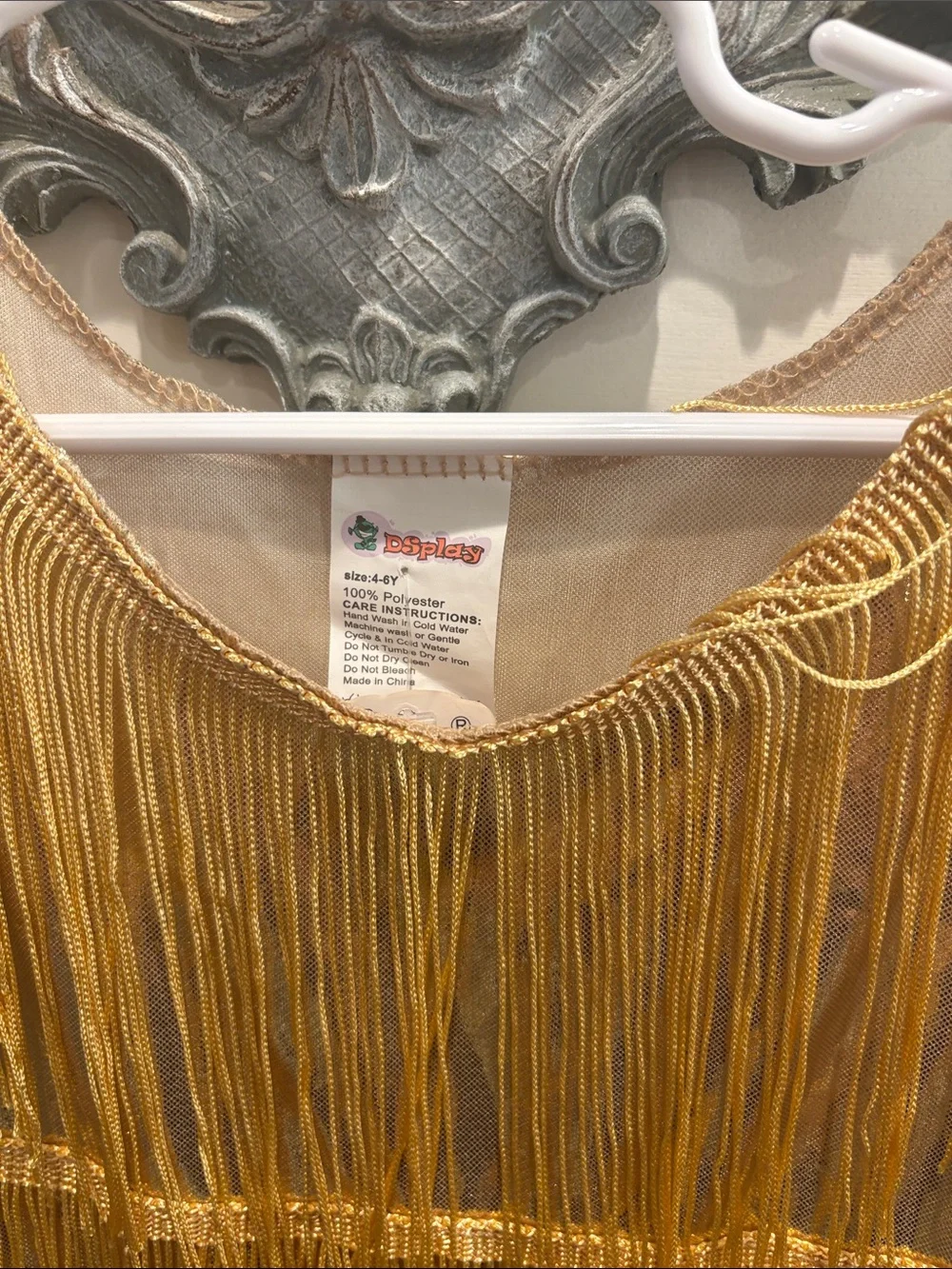 Taylor swift kids Gold Fringe Party Dress